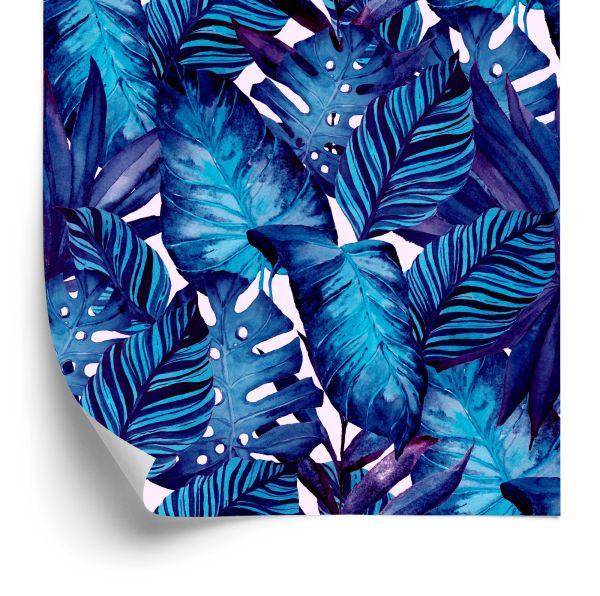 Behang Bladeren In Afwijkende Kleuren