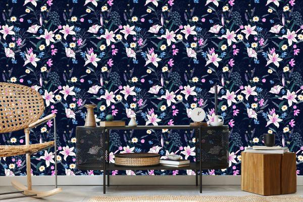 Behang Tropische Bloemen - Afbeelding 5
