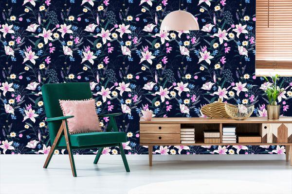 Behang Tropische Bloemen - Afbeelding 6