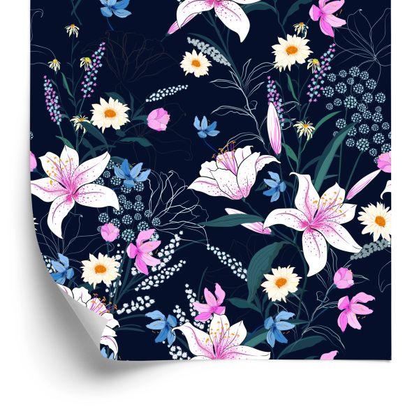 Behang Tropische Bloemen