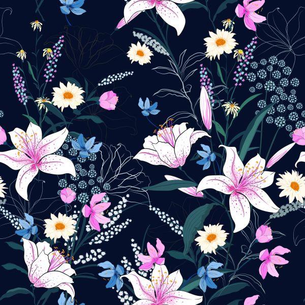 Behang Tropische Bloemen - Afbeelding 2