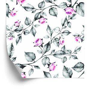Behang Bloemen, Rozen, Bladeren