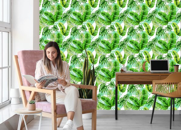 Behang Tropische Jungle Bladeren - Afbeelding 7