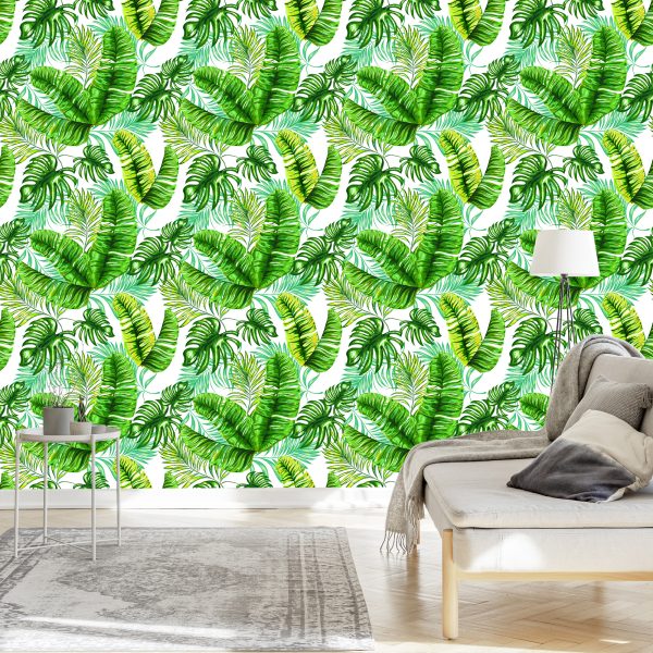 Behang Tropische Jungle Bladeren - Afbeelding 3