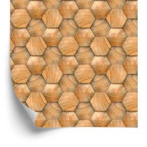 Behang Modern 3D Houten Patroon