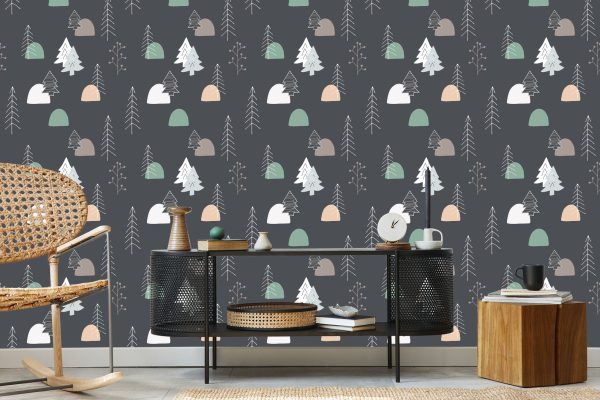 Behang Boom Voor Kinderen In Scandinavische Stijl - Afbeelding 5
