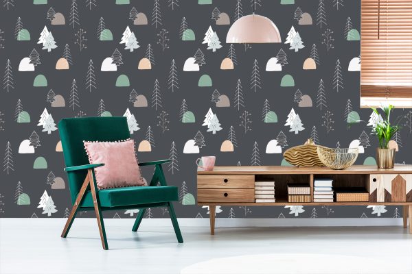 Behang Boom Voor Kinderen In Scandinavische Stijl - Afbeelding 6