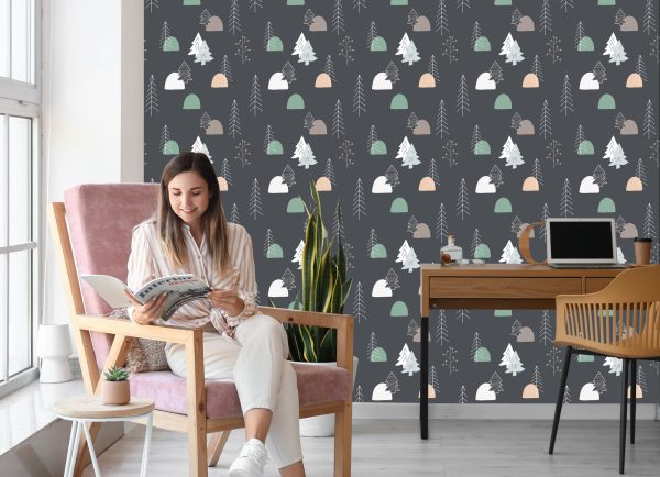 Behang Boom Voor Kinderen In Scandinavische Stijl - Afbeelding 7