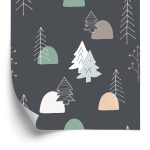 Behang Boom Voor Kinderen In Scandinavische Stijl