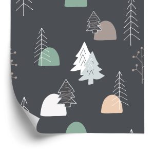 Behang Boom Voor Kinderen In Scandinavische Stijl