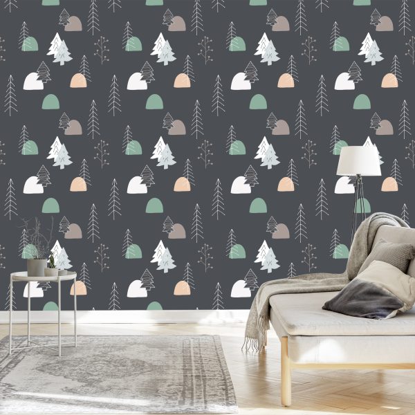 Behang Boom Voor Kinderen In Scandinavische Stijl - Afbeelding 3