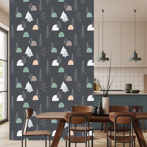 Behang Boom Voor Kinderen In Scandinavische Stijl - Afbeelding 4