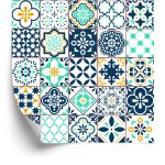 Behang Mediterraan Turkoois Mozaïek