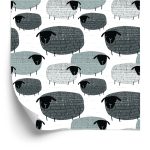 Behang Schapen In Grijstinten