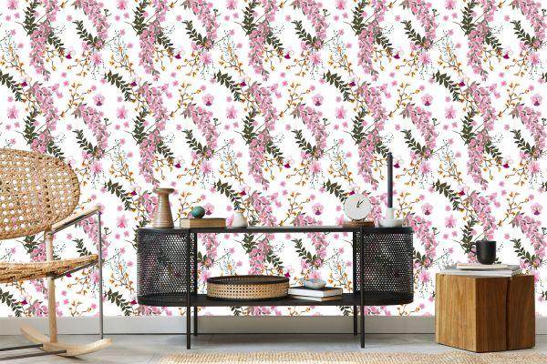 Behang Bloeiende Wilde Bloemen - Afbeelding 5