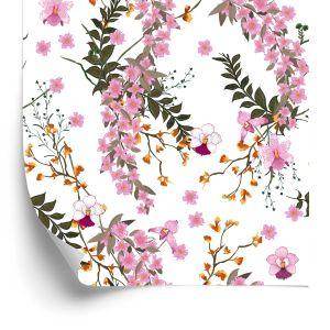 Behang Bloeiende Wilde Bloemen