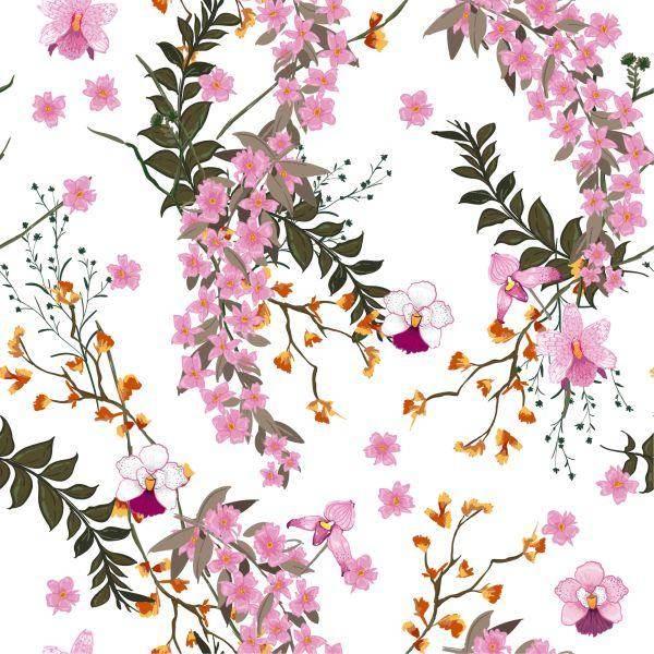 Behang Bloeiende Wilde Bloemen - Afbeelding 2