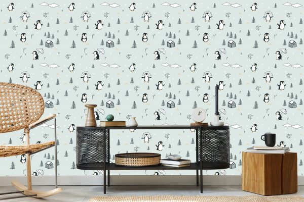 Behang Voor Kinderen - Happy Penguins - Afbeelding 5
