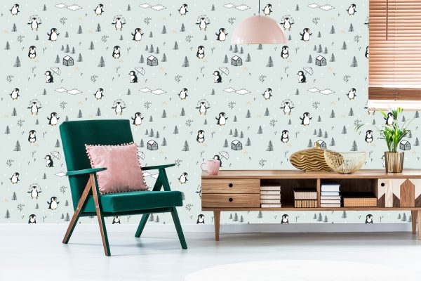 Behang Voor Kinderen - Happy Penguins - Afbeelding 6
