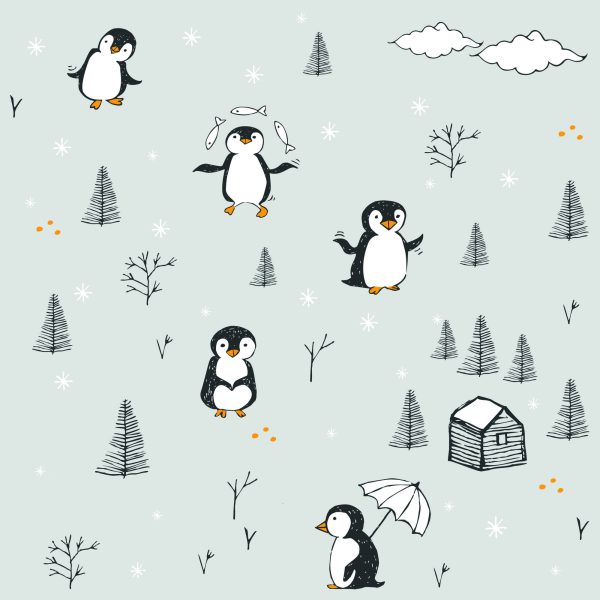 Behang Voor Kinderen - Happy Penguins - Afbeelding 2