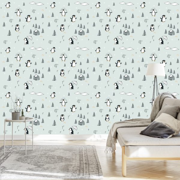 Behang Voor Kinderen - Happy Penguins - Afbeelding 3