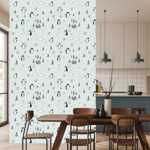 Behang Voor Kinderen - Happy Penguins - Afbeelding 4