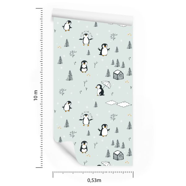 Behang Voor Kinderen - Happy Penguins - Afbeelding 8