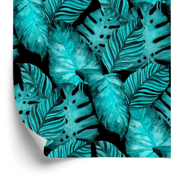 Behang Bladeren Van Passievrucht En Monstera