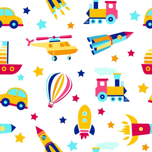 Behang Ballonnen, Auto's, Helikopters, Voor De Kinderkamer - Afbeelding 2