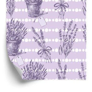 Behang Retro Lavendel