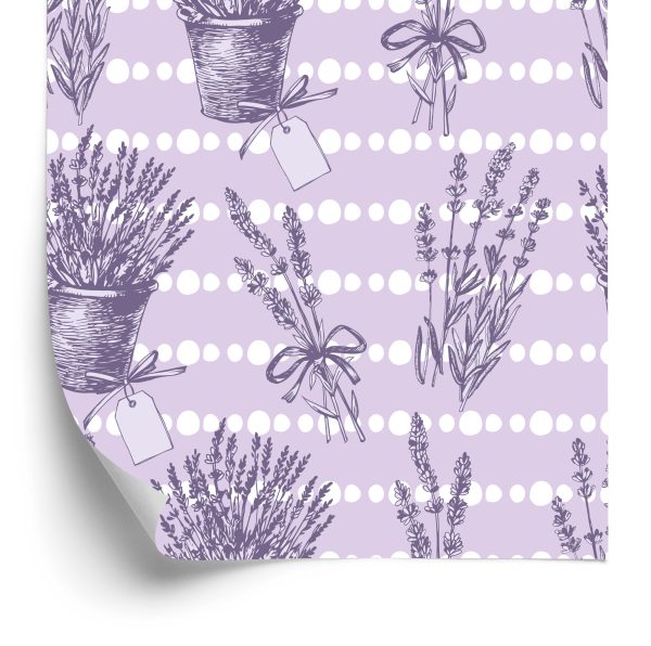 Behang Retro Lavendel