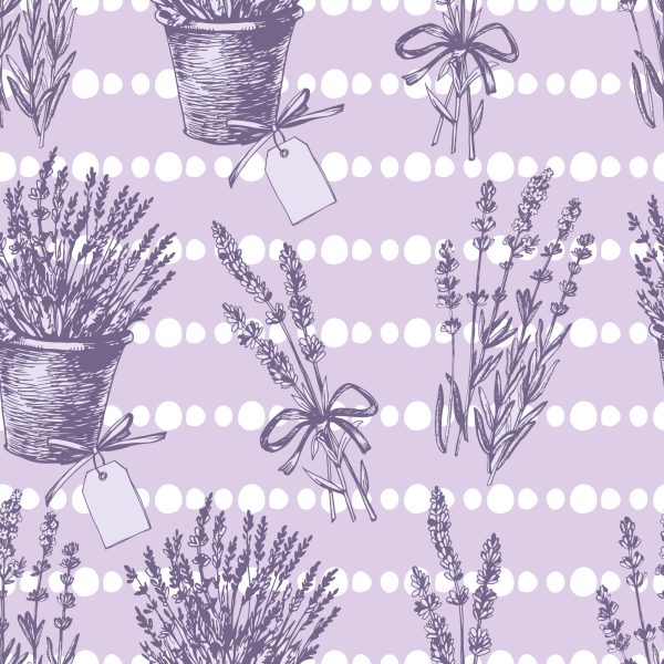 Behang Retro Lavendel - Afbeelding 2