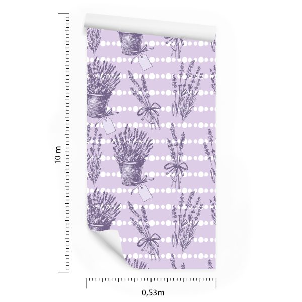 Behang Retro Lavendel - Afbeelding 8