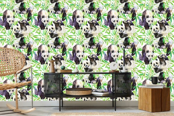 Behang Panda's Zoals Geschilderd - Afbeelding 5