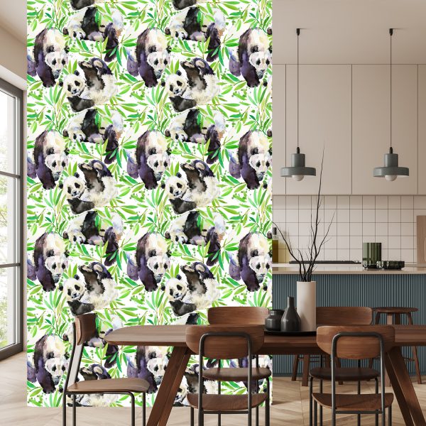 Behang Panda's Zoals Geschilderd - Afbeelding 4