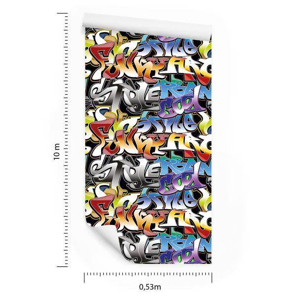 Behang Graffiti In Vele Kleuren - Afbeelding 8