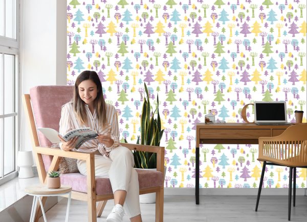Behang Bosbomen Voor De Kinderkamer - Afbeelding 7