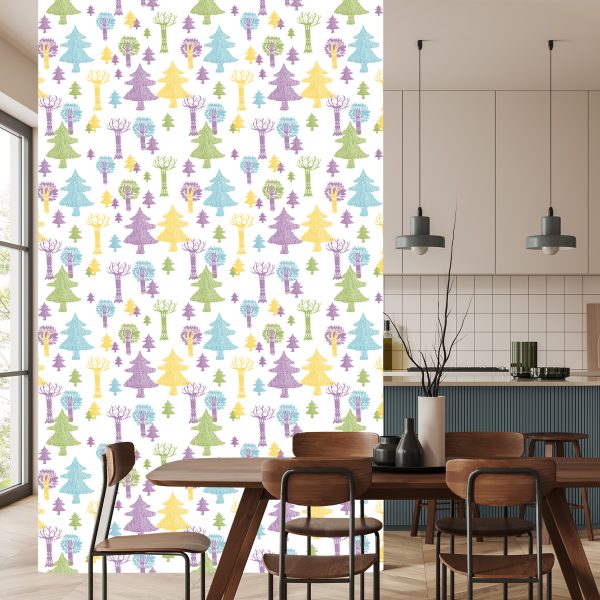Behang Bosbomen Voor De Kinderkamer - Afbeelding 4
