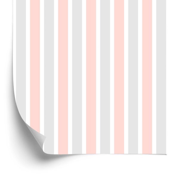 Behang Strepen-Pastelkleuren