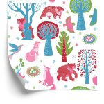 Behang Voor Kinderen - Bosdieren