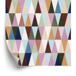 Behang Veelkleurige Retro Driehoeken
