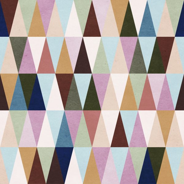 Behang Veelkleurige Retro Driehoeken - Afbeelding 2