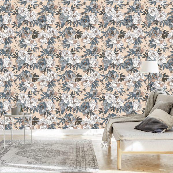 Behang Mooie Elegante Pioenrozen - Afbeelding 3