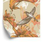 Behang Vogels En Bloemen
