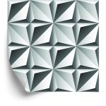 Behang Optische 3D Geometrische Figuren Voor Woonkamer