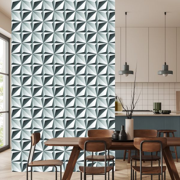 Behang Optische 3D Geometrische Figuren Voor Woonkamer - Afbeelding 4