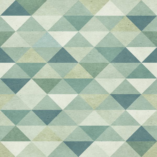 Behang Retro Driehoeken In Groene Tinten - Afbeelding 2