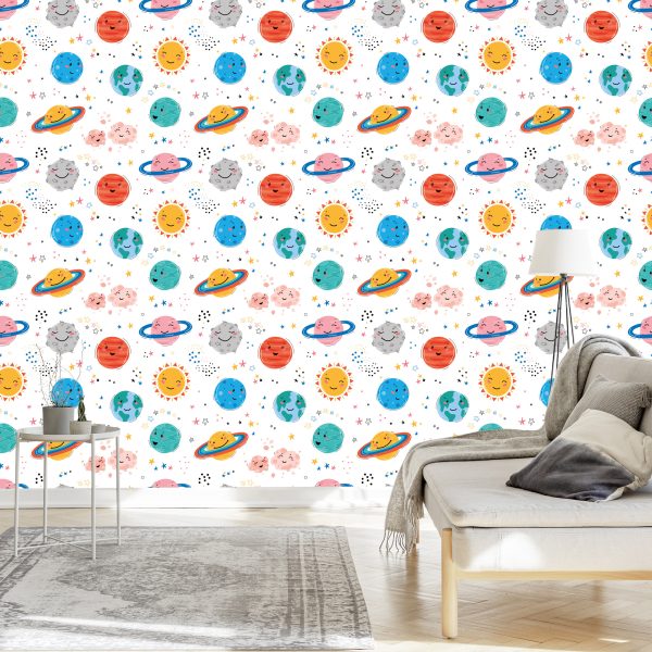 Behang De Zon En De Planeten - Afbeelding 3