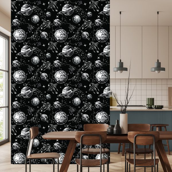 Behang Ruimteschepen Onder Planeten - Afbeelding 4