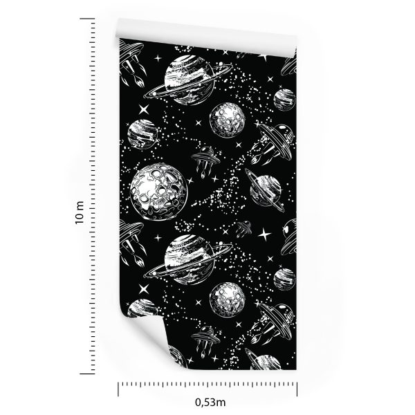 Behang Ruimteschepen Onder Planeten - Afbeelding 8